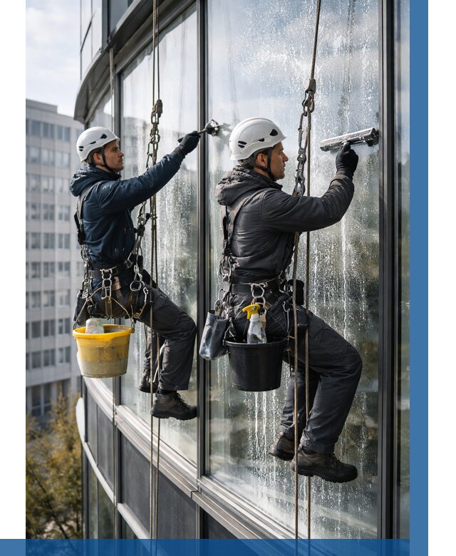 Мойка панорамных окон в Нурлате от 365 р. заказать у ВЫСОТНИК-Нрт
