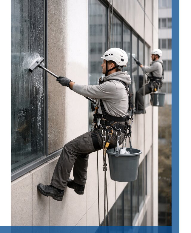 Мойка фасадов зданий в Нурлате под ключ от 365 р. | ВЫСОТНИК-Нрт