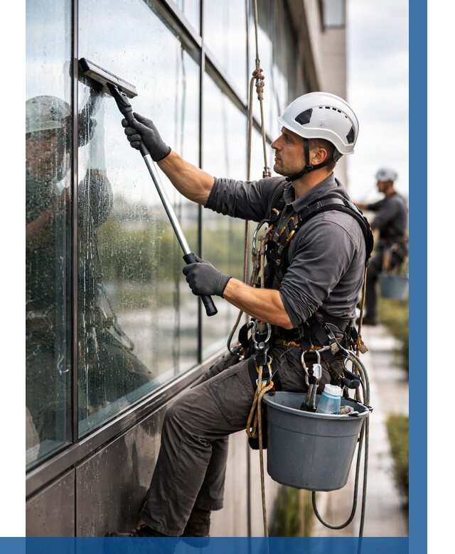 Мойка стеклянных фасадов в Нурлате от 209 р. | ВЫСОТНИК-Нрт