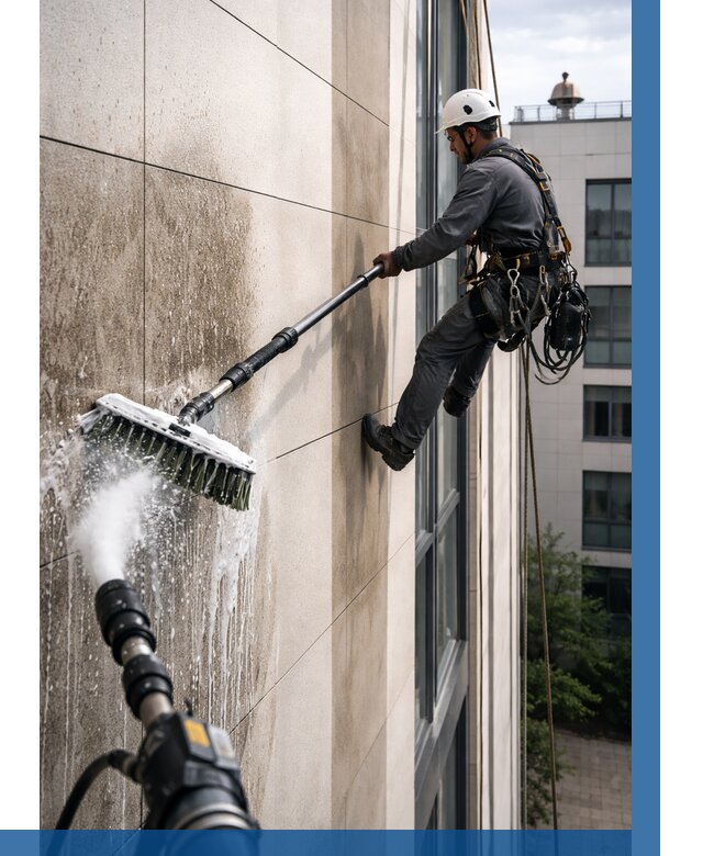 Мойка фасада из керамогранита в Нурлате от 313 р. | ВЫСОТНИК-Нрт