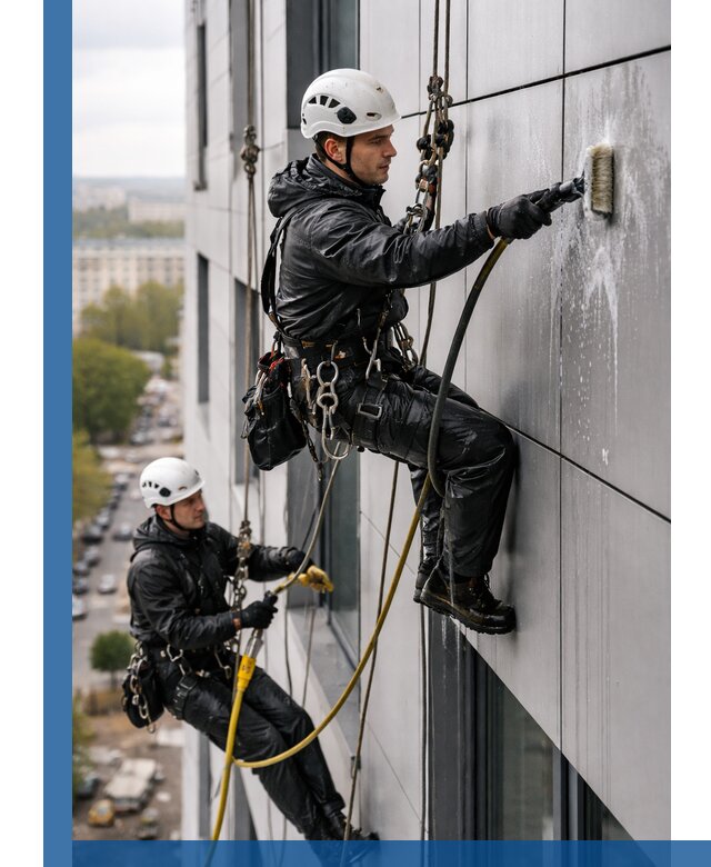 Профессиональная мойка фасада из композита в Нурлате