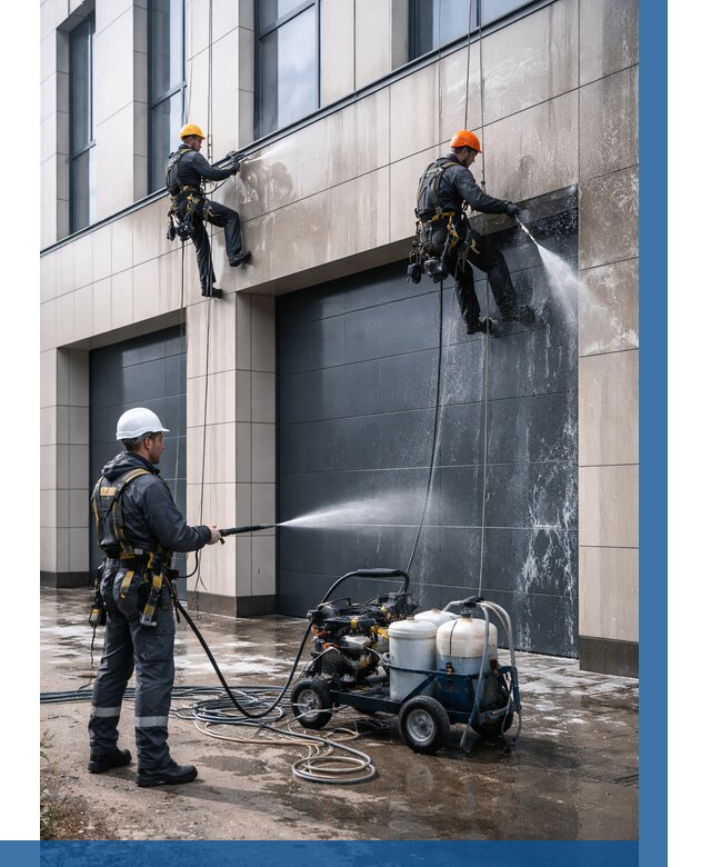 Послестроительная мойка фасада в Нурлате от 313 р. | ВЫСОТНИК-Нрт