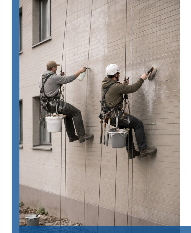 Удаление высолов с фасада зданий в Нурлате без повреждений и следов