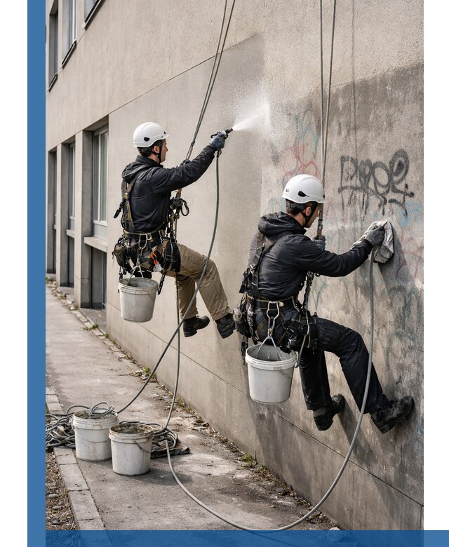 Антиграффити покрытие фасада с защитой от надписей в Нурлате