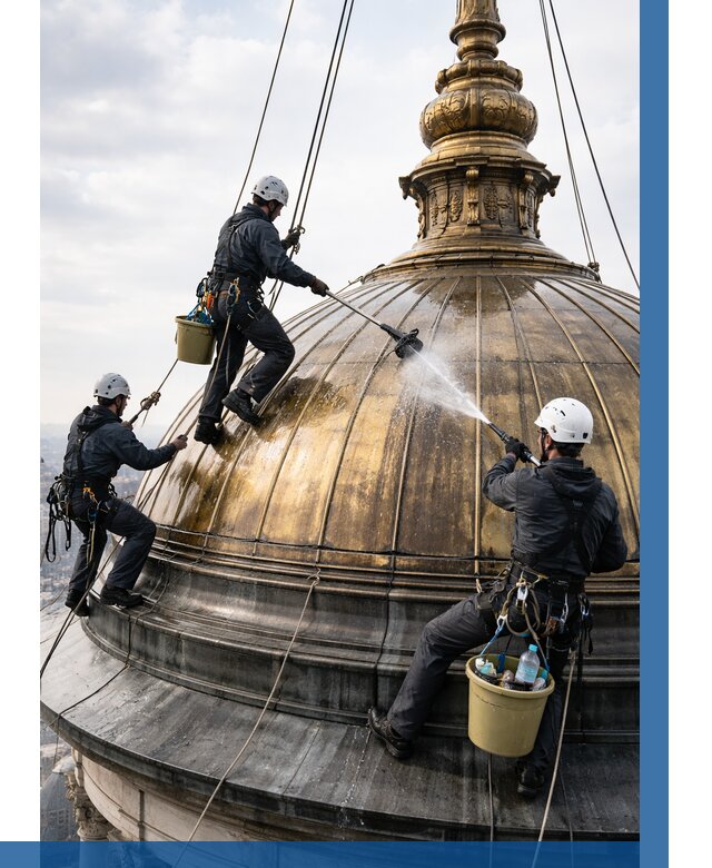 Мойка куполов и шпилей в Нурлате от 8342 р. - заказать | ВЫСОТНИК-Нрт