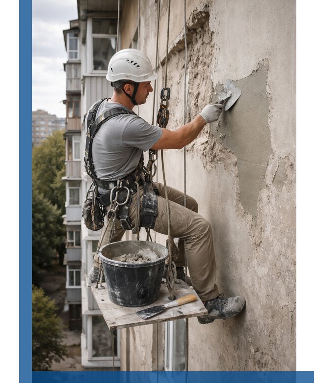 Восстановление фасадной штукатурки в Нурлате с гарантией качества
