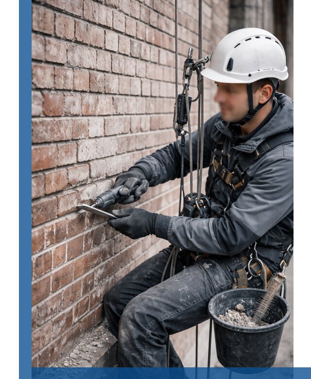 Расшивка кирпичных швов фасадов и стен, ремонт в Нурлате