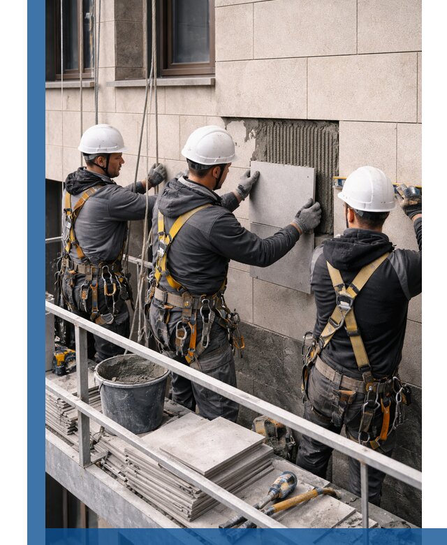 Ремонт облицовки фасада плиткой в Нурлате с гарантией