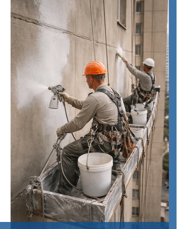 Грунтовка фасада на высоте в Нурлате от 125 р. | ВЫСОТНИК-Нрт