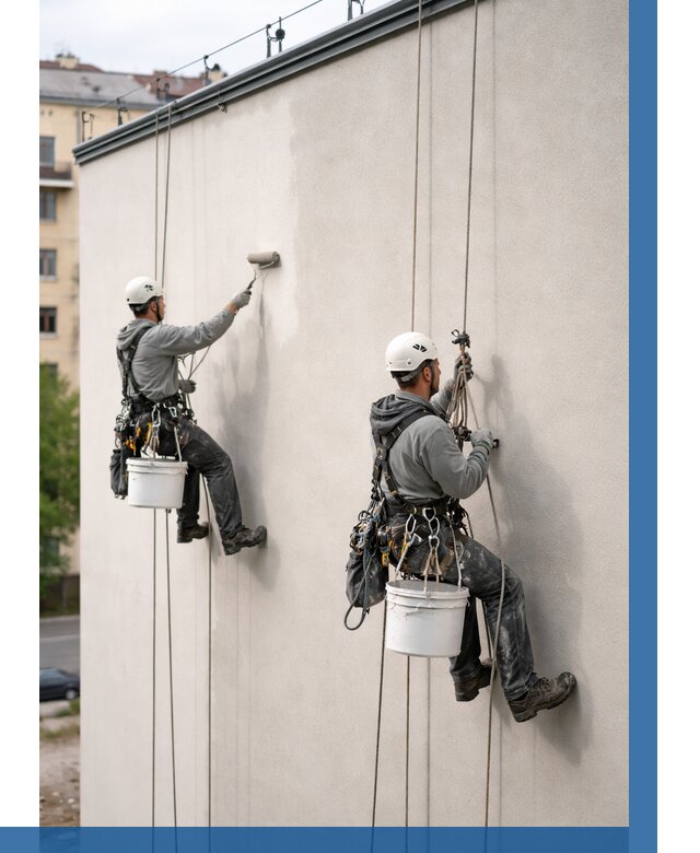 Покраска оштукатуренного фасада в Нурлате от 334 р. | ВЫСОТНИК-Нрт