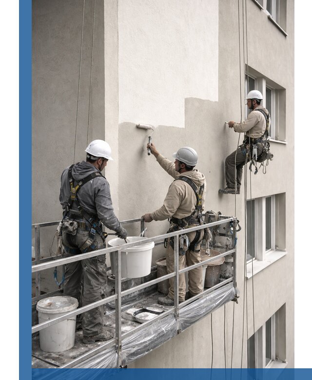 Покраска оштукатуренного фасада в Нурлате под ключ с гарантией