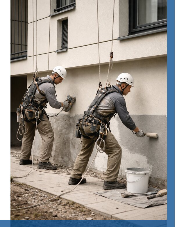 Окраска цоколя здания в Нурлате от 469 р. под ключ | ВЫСОТНИК-Нрт