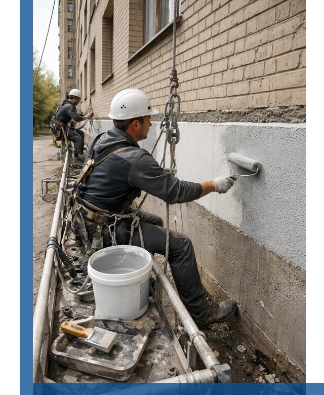 Окраска цоколя здания в Нурлате профессионально и надежно