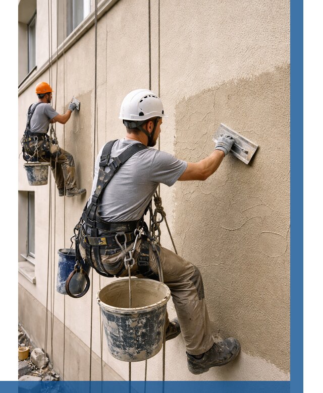 Декоративная штукатурка фасада в Нурлате от 1251 р. | ВЫСОТНИК-Нрт