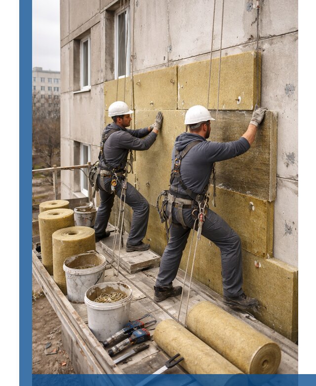 Утепление фасада минватой в Нурлате под ключ с гарантией