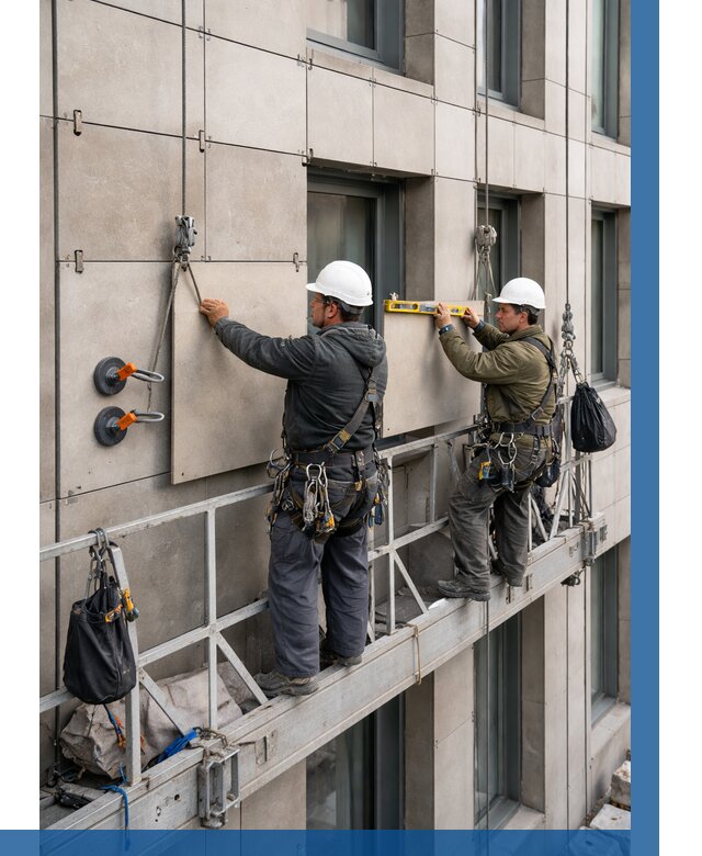 Монтаж керамогранита на фасад в Нурлате от 2607 р. | ВЫСОТНИК-Нрт