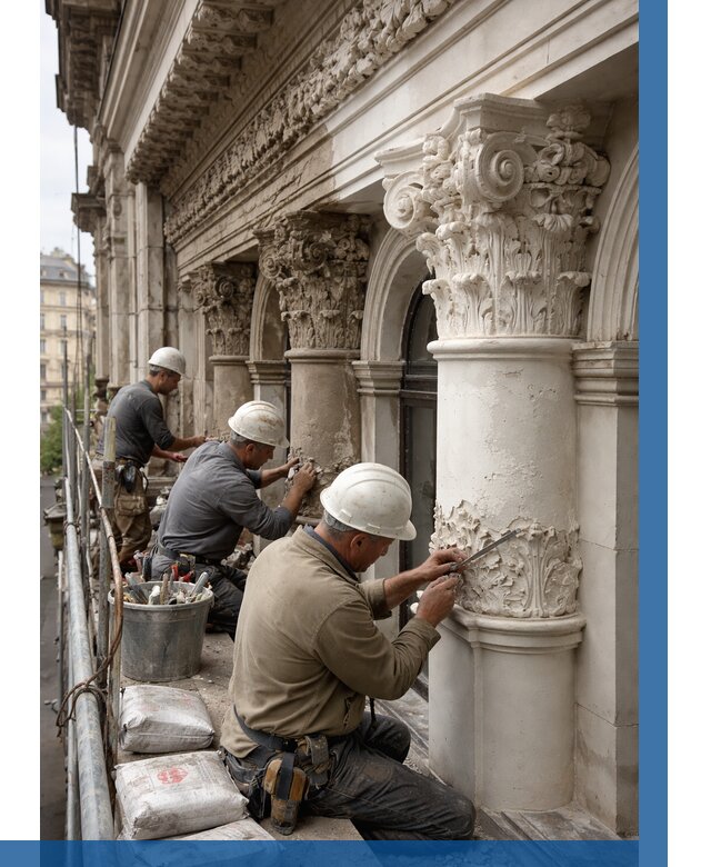 Реставрация фасадной лепнины в Нурлате от 2607 р. | ВЫСОТНИК-Нрт