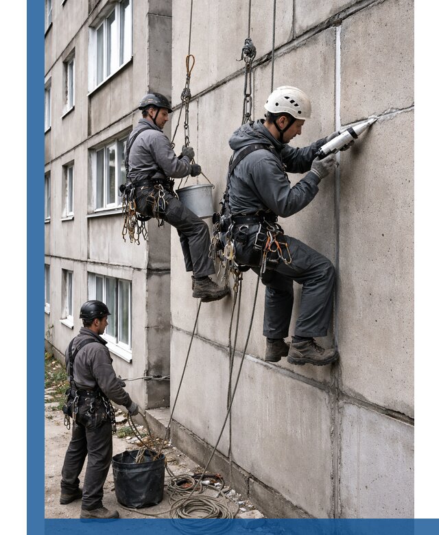 Герметизация межпанельных швов в Нурлате с гарантией герметичности