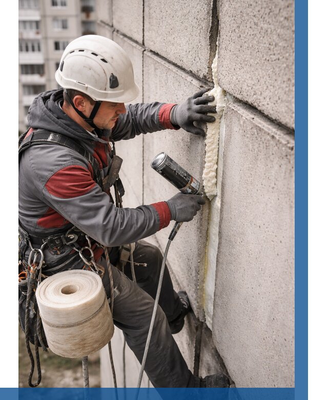 Утепление межпанельных швов в Нурлате от 730 р. | ВЫСОТНИК-Нрт