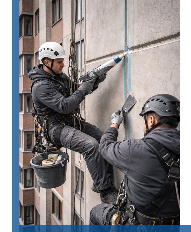 Вторичная герметизация швов фасада и кровли в Нурлате