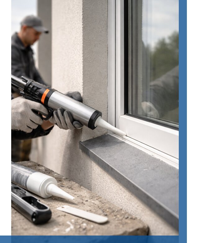 Герметизация монтажных швов окон в Нурлате от 678 р. | ВЫСОТНИК-Нрт