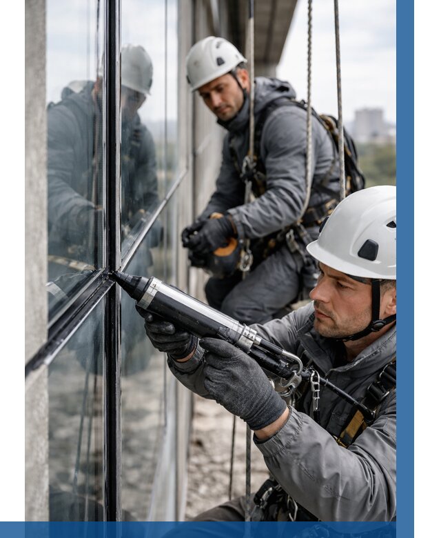 Герметизация витражных швов в Нурлате от 678 р. | ВЫСОТНИК-Нрт