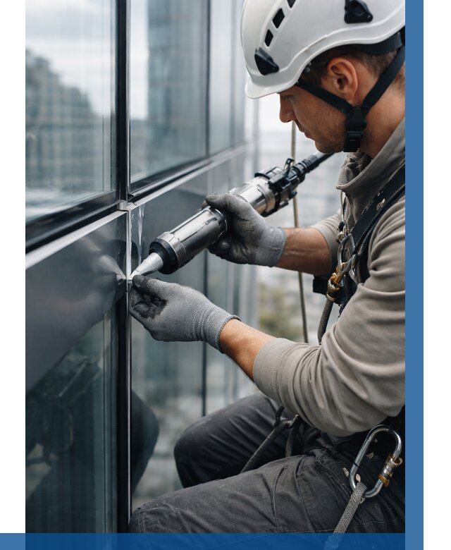 Герметизация стыков витража в Нурлате от 1251 р. | ВЫСОТНИК-Нрт