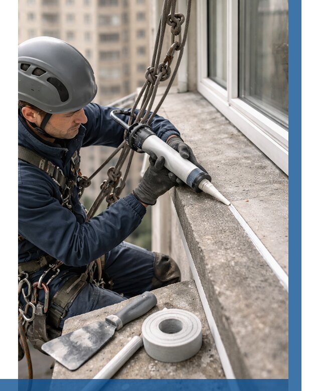 Герметизация балконного козырька в Нурлате от 4692 р. | ВЫСОТНИК-Нрт