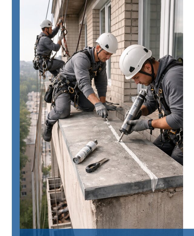 Герметизация балконного козырька в Нурлате профессионально