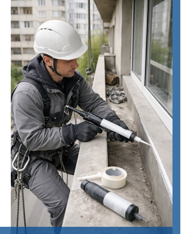 Герметизация швов лоджии в Нурлате от 4692 р. | ВЫСОТНИК-Нрт