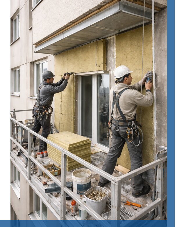 Утепление балкона снаружи в Нурлате от 1668 р. под ключ ВЫСОТНИК-Нрт