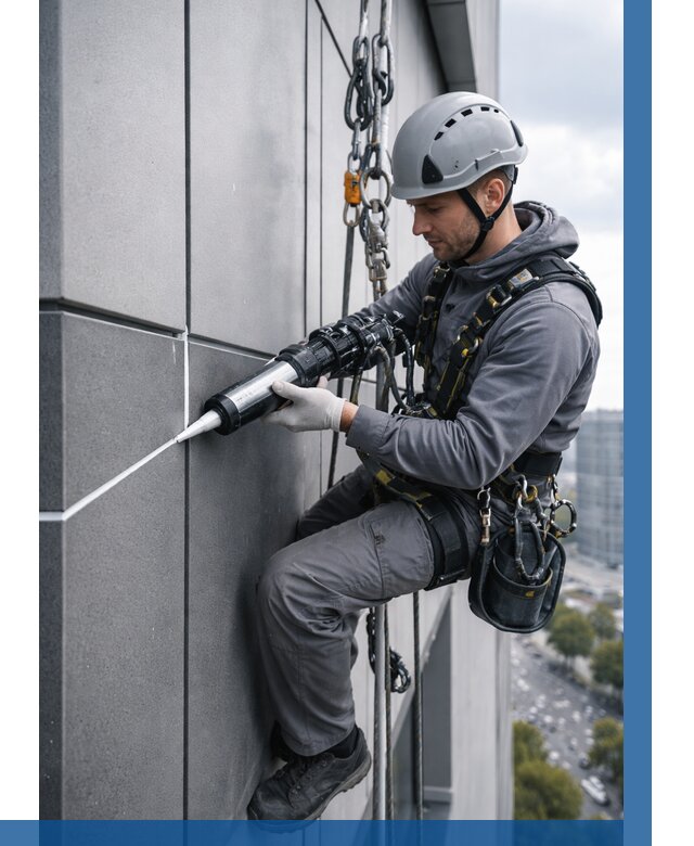 Герметизация стыков фасадных панелей в Нурлате от 6778 р.| ВЫСОТНИК-Нрт