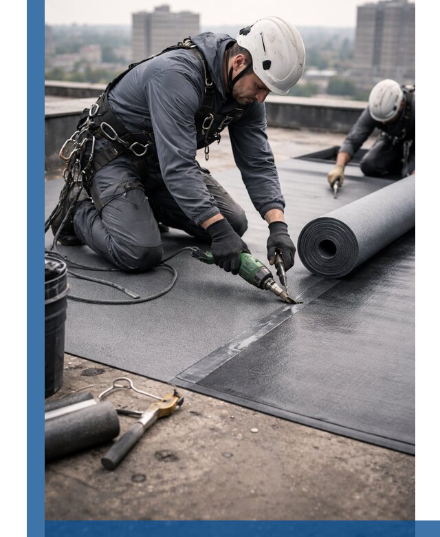 Ремонт мягкой кровли в Нурлате с выездом промальпинистов