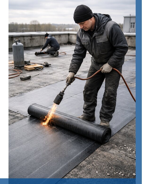 Ремонт наплавляемой кровли в Нурлате от 730 р. | ВЫСОТНИК-Нрт