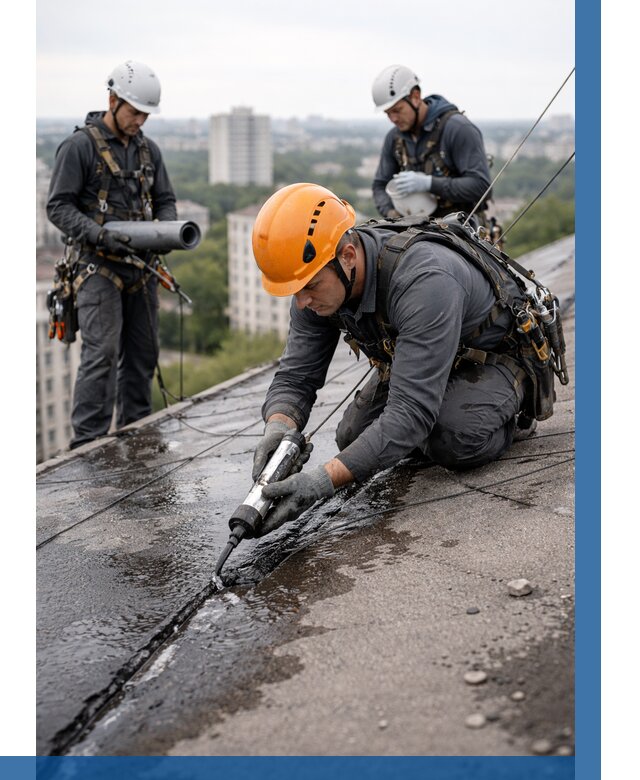 Устранение протечек кровли в Нурлате от 12512 р. | ВЫСОТНИК-Нрт