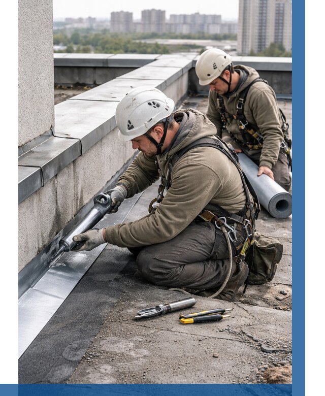 Ремонт кровельных примыканий в Нурлате от 1251 р. | ВЫСОТНИК-Нрт