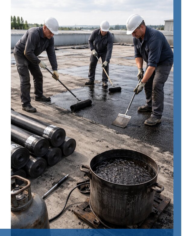 Гидроизоляция кровли мастикой в Нурлате от 626 р. | ВЫСОТНИК-Нрт