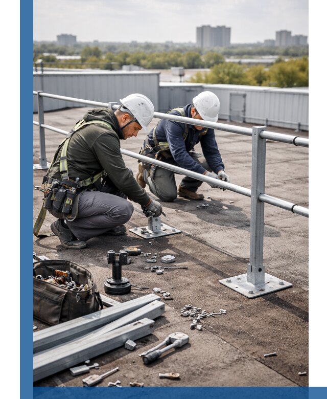 Монтаж кровельного ограждения в Нурлате под ключ с гарантией