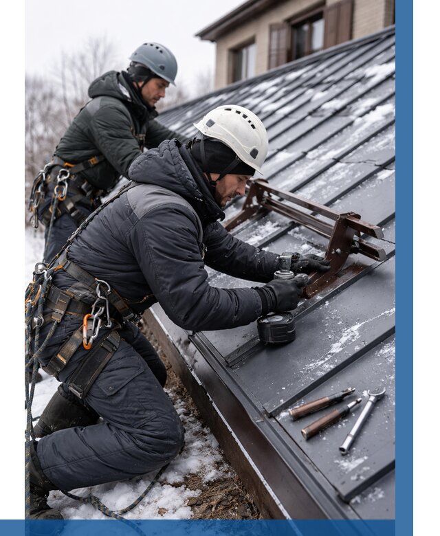 Монтаж снегозадержателей в Нурлате от 469 р. | ВЫСОТНИК-Нрт