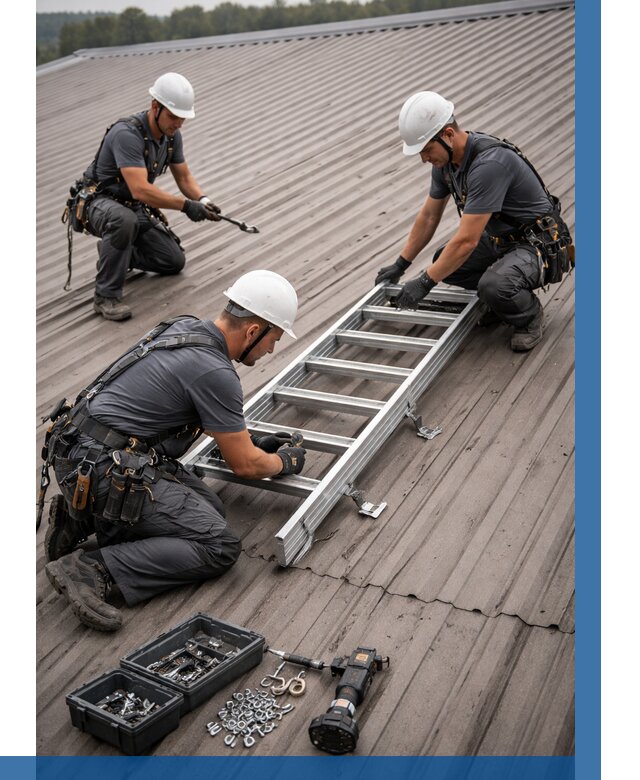 Монтаж кровельной лестницы в Нурлате от 4692 р. | ВЫСОТНИК-Нрт