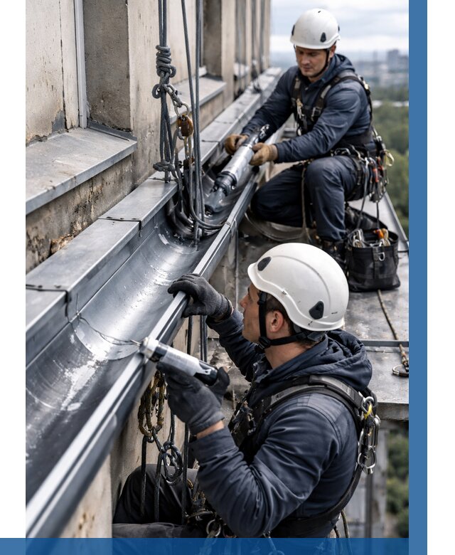 Ремонт водосточных желобов в Нурлате от 6778 р. | ВЫСОТНИК-Нрт