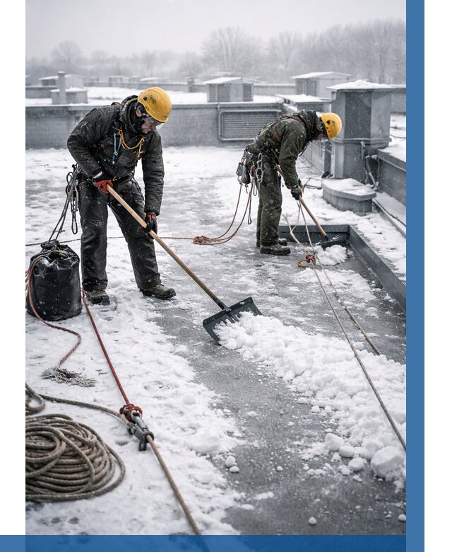 Очистка крыши от снега в Нурлате от 7820 р. | ВЫСОТНИК-Нрт