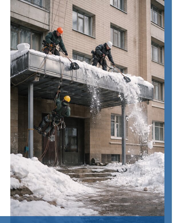 Очистка козырьков от снега в Нурлате от 3649 р. | ВЫСОТНИК-Нрт