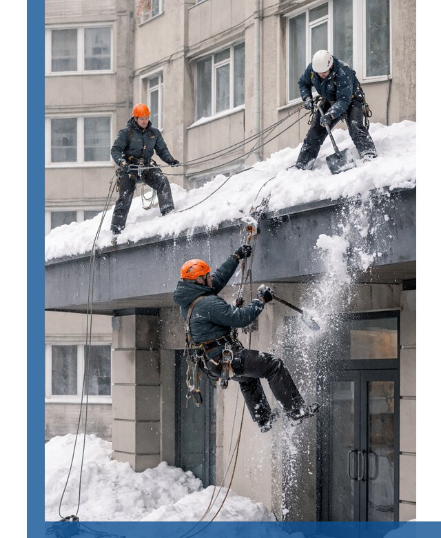 Безопасная очистка навесов от снега в Нурлате круглогодично