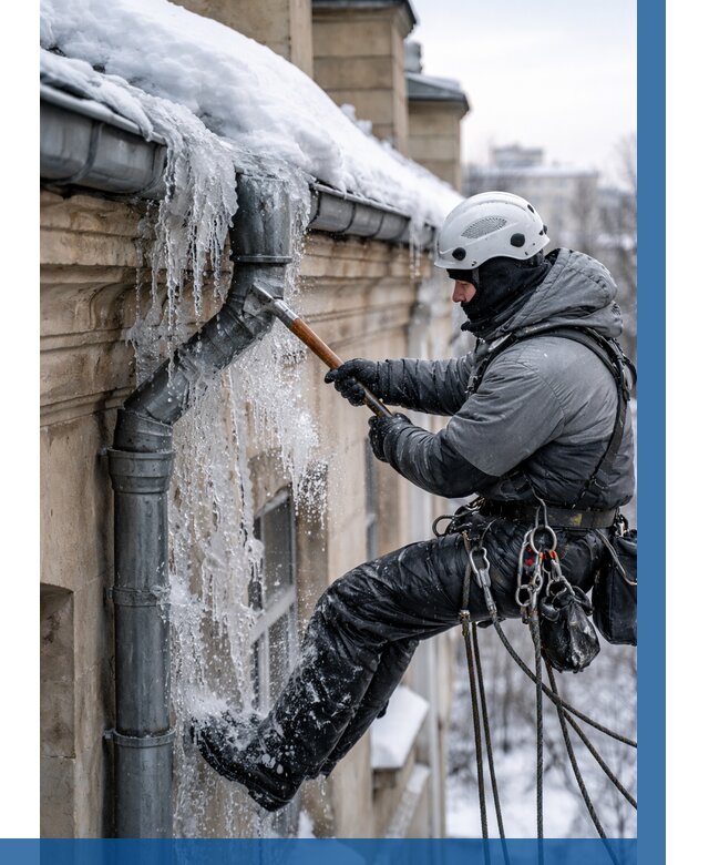 Очистка водостоков от льда в Нурлате от 3649 р. | ВЫСОТНИК-Нрт