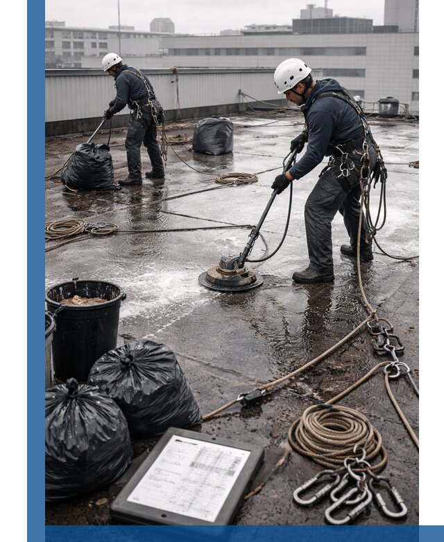 Плановая очистка кровли по графику в Нурлате для безопасности