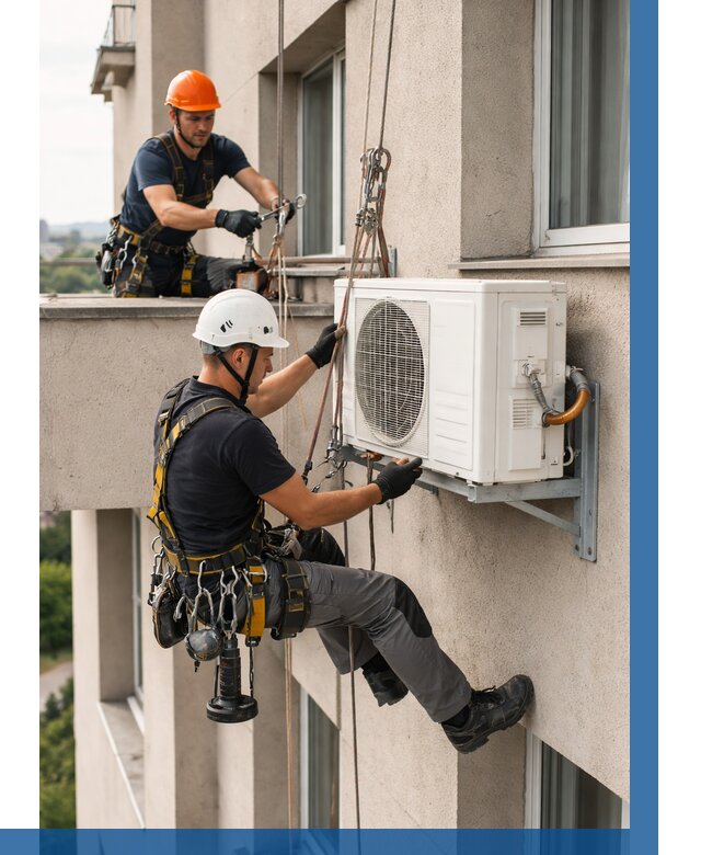 Монтаж внешнего блока кондиционера в Нурлате от 6778 р. | ВЫСОТНИК-Нрт