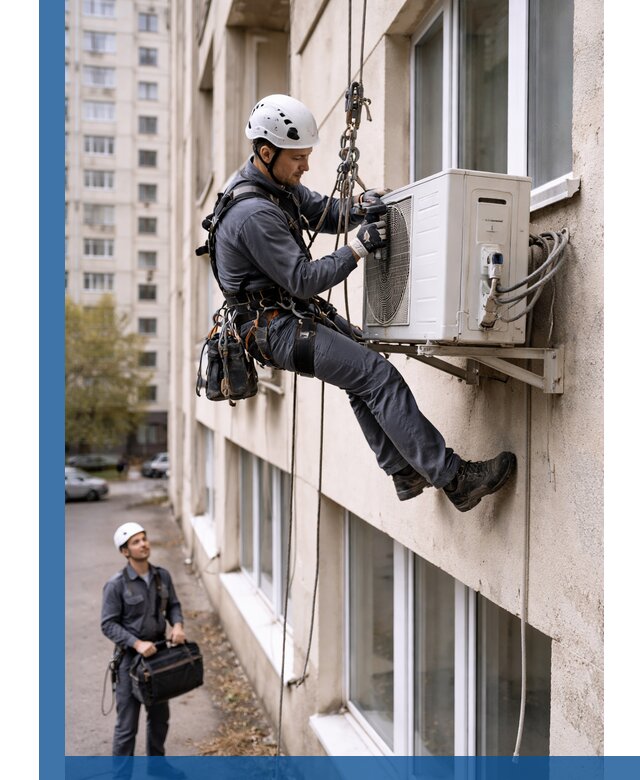 Демонтаж внешнего блока кондиционера в Нурлате профессионально