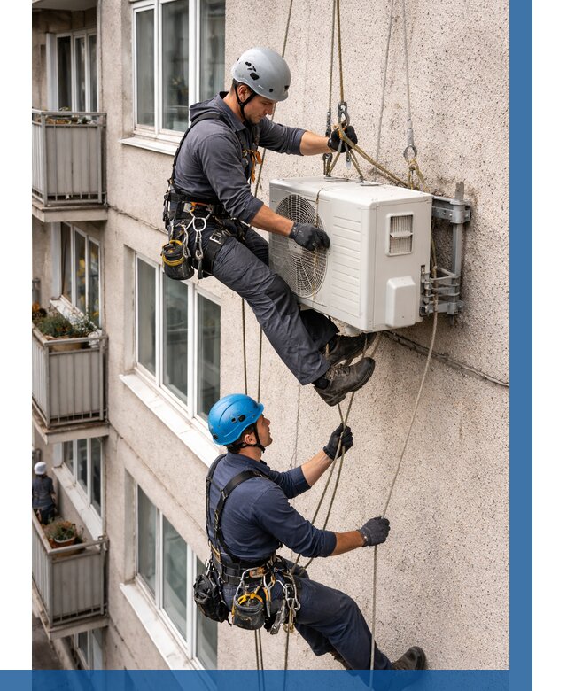 Перенос внешнего блока кондиционера в Нурлате от 9384 р.| ВЫСОТНИК-Нрт