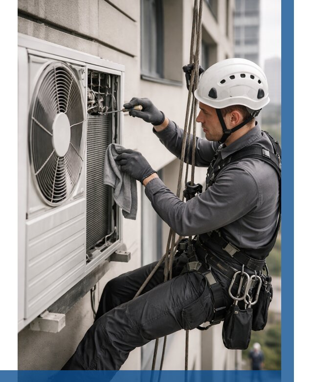 Обслуживание внешнего блока кондиционера в Нурлате от 2815 р.ВЫСОТНИК-Нрт